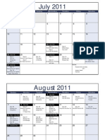 PDL 2011 Calendar
