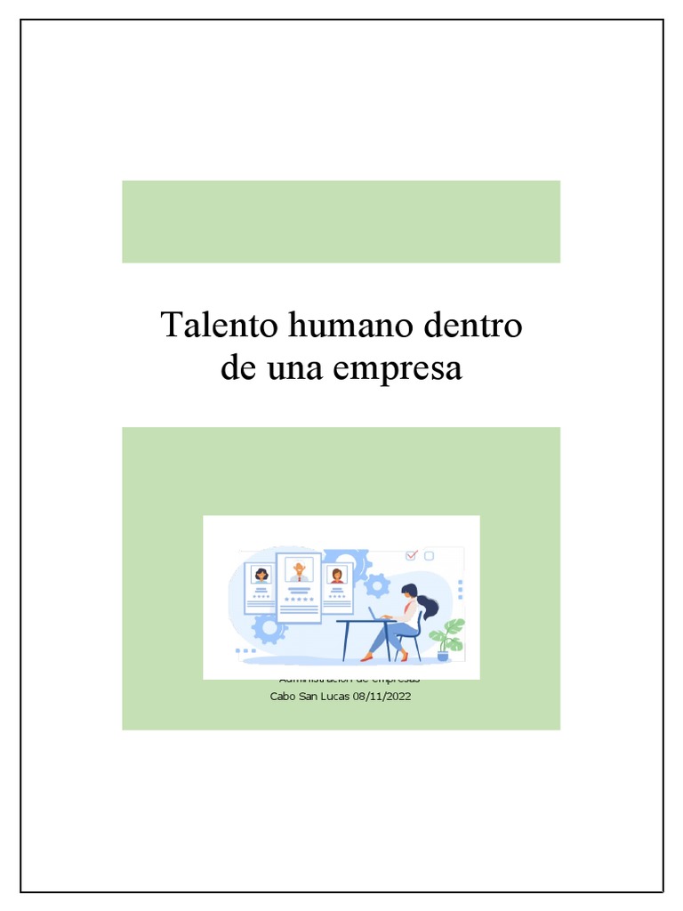 Talento Humano Dentro de Una Empresa | PDF