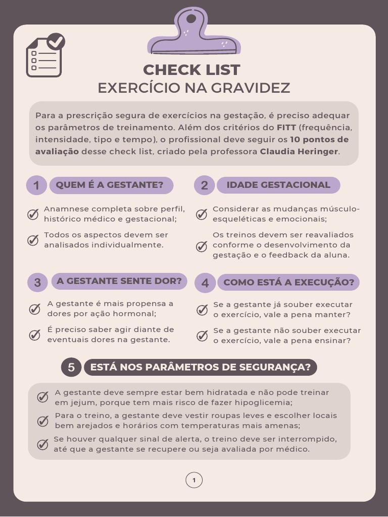 Checklist | PDF | Gravidez | Remédio