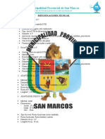 Municipalidad Provincial de San Marcos: Especificaciones Técnicas