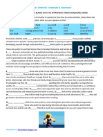 Worksheet Linking Words IELTS Essay - Comparing & Contrasting - Transition Words - PDF Worksheet - 1