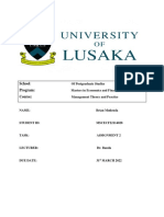 Brian Mudenda Management Theory and Practice MSCECF22114028 Assignment 2