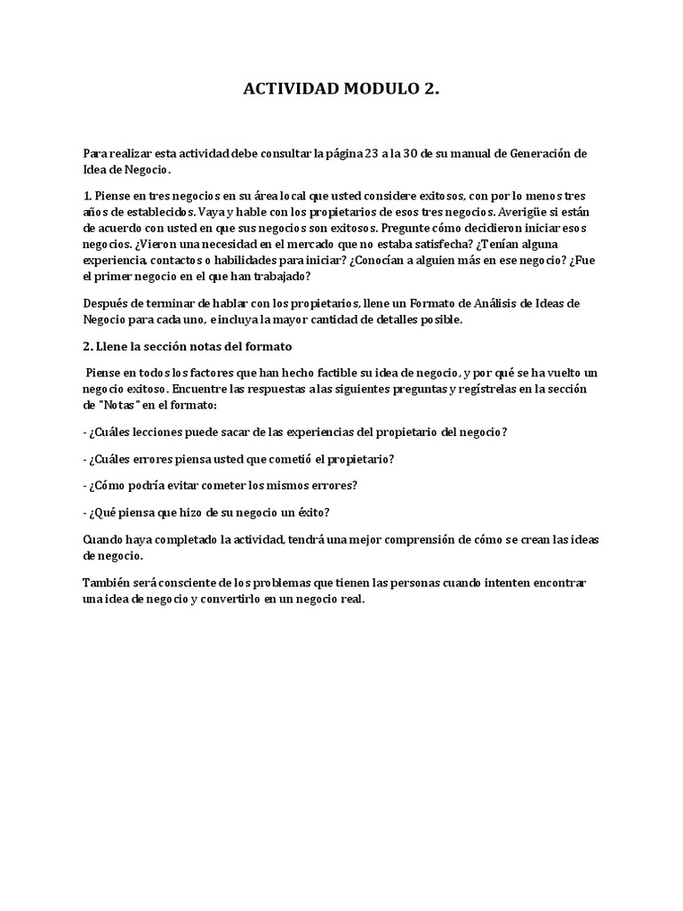 Análisis de Ideas de Negocio Locales | PDF | Crecimiento personal y ...