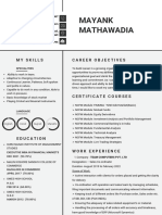 Mayank Mathawadia's Resume
