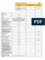 RR Kabel Supplier Self Evaluation Sheet