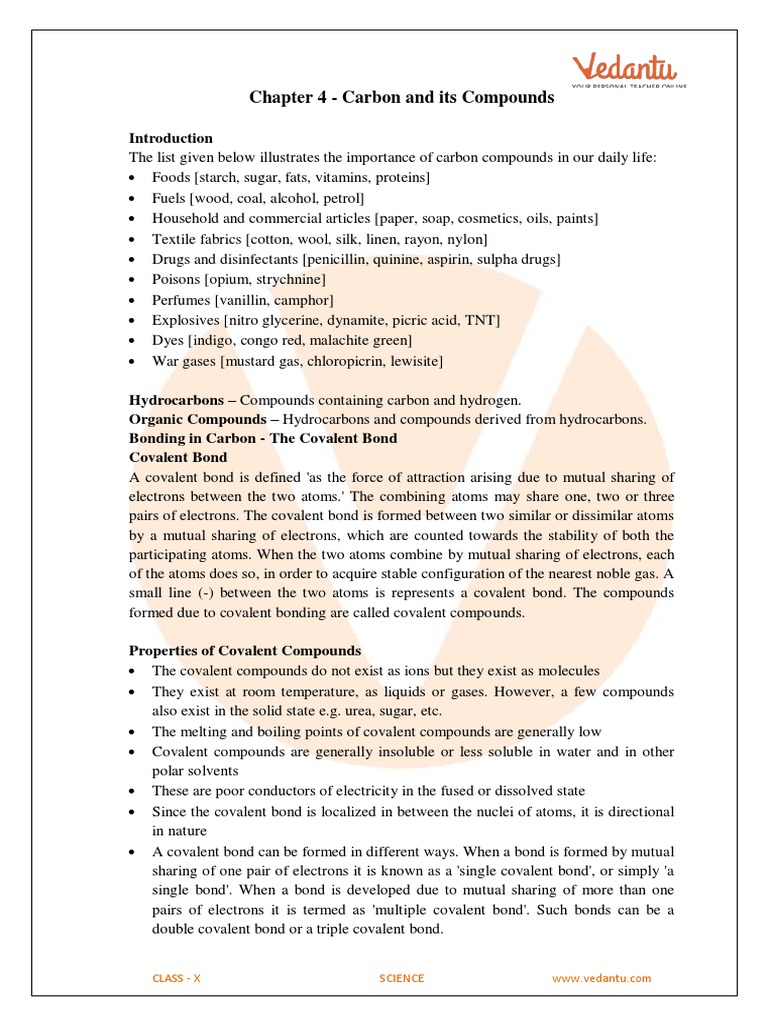 Class 10 Science Chapter 4 Revision Notes | PDF | Combustion | Ethanol