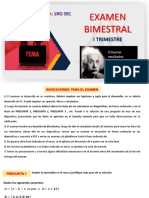 EXAMEN BIMESTRAL - 1ro Sec