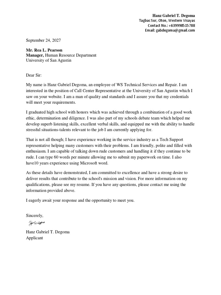 Job Letter PDF