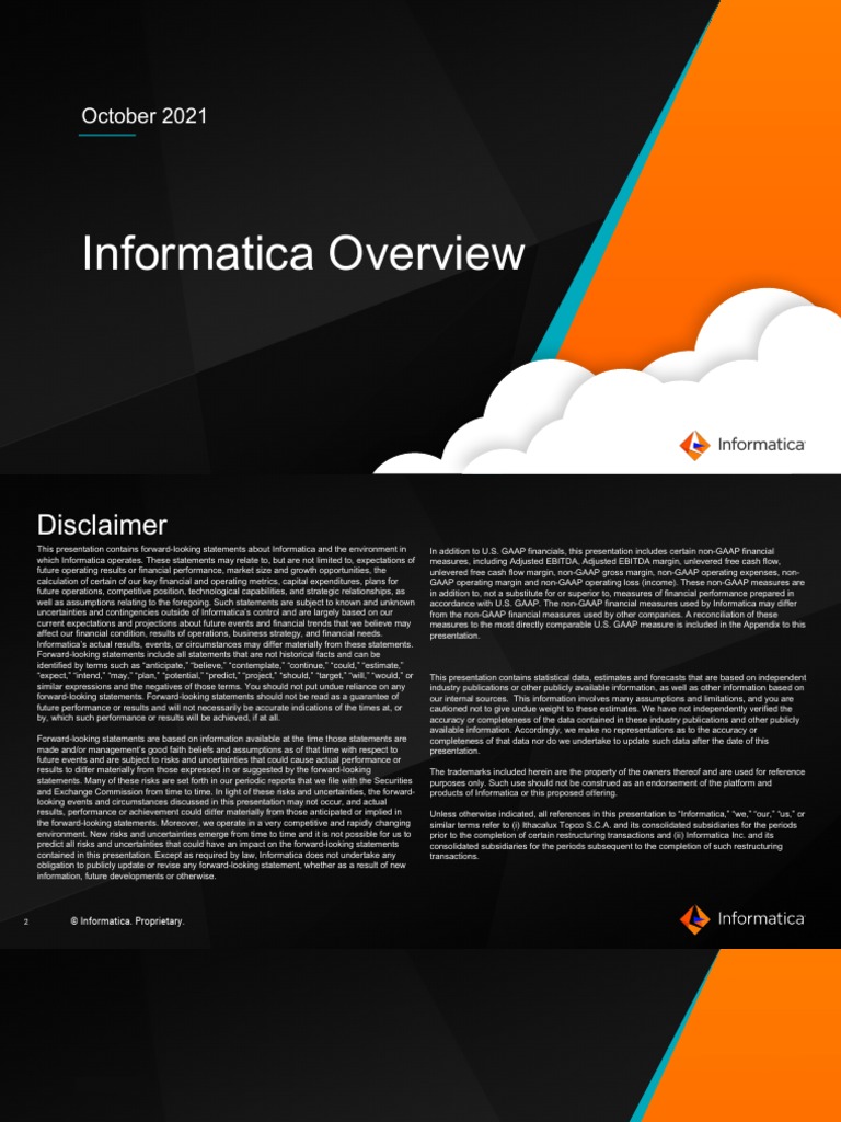 Informatica Investor Presentation October 2021 | PDF | Cloud Computing ...