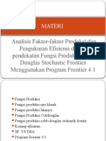 Materi Produksi Cobb Douglas, Analsisi Input Dan Efisiensi Usahatani