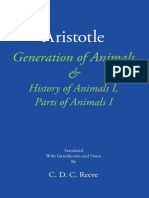 Aristotle, Generation of Animals and History of Animals I, Parts of Animals, Translated by C.D.C. Reeve, Hackett, 2019