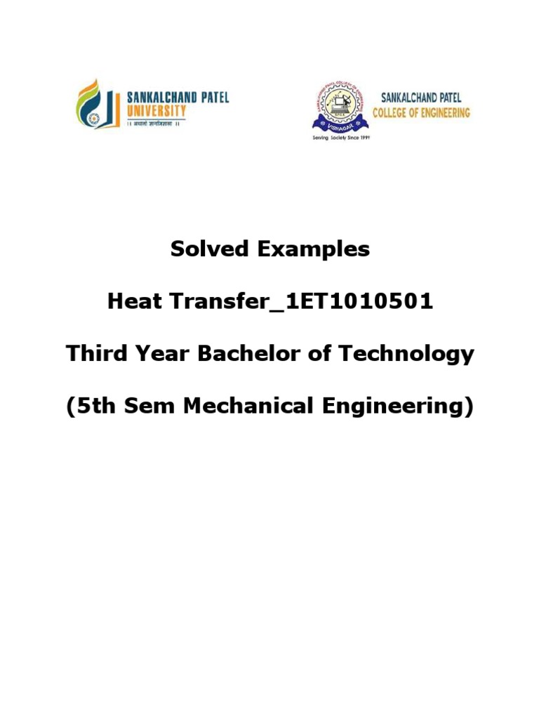 Heat Transfer Problem Solutions | PDF | Thermal Insulation | Heat Transfer