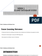 Week 1 - Databases and Database Users - Presentation PDF