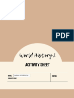 Activity Sheet World History 2