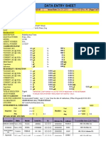 Data Entry Sheet Calibration