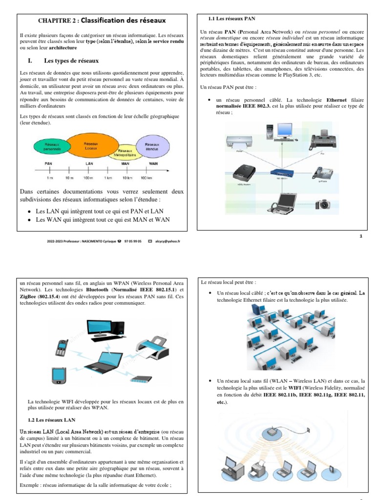 Classification des réseaux informatiques | PDF | Internet | Internet et Web
