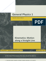 3 Edrozo Kinematics Motion Along A Straight Line