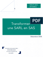 Transformer La SARL en SAS Complet