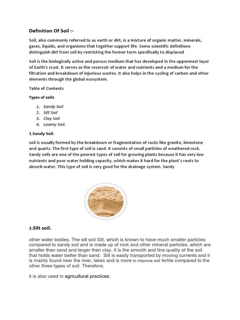 Definition of Soil PDF