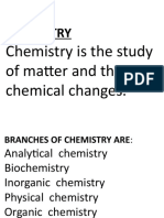 Study Chemistry Branches and Importance