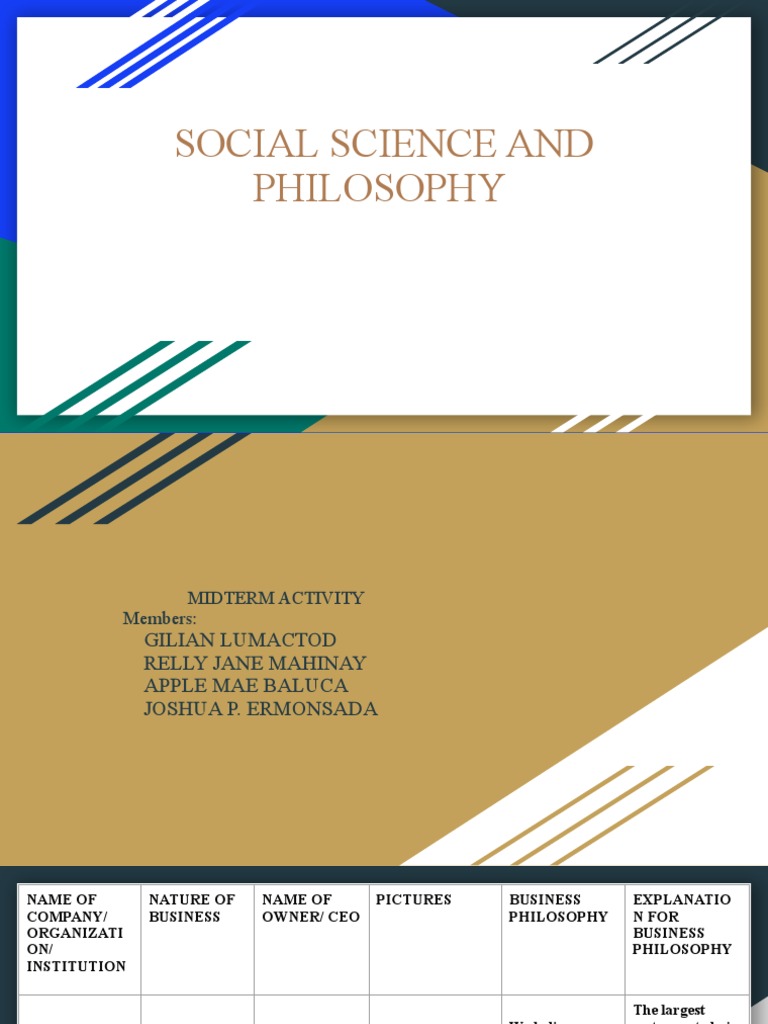 Social Science and Philosophy PDF