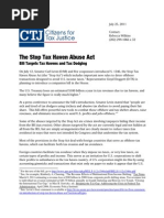 Download The Stop Tax Haven Abuse Act Summary by Citizens for Tax Justice SN60872769 doc pdf