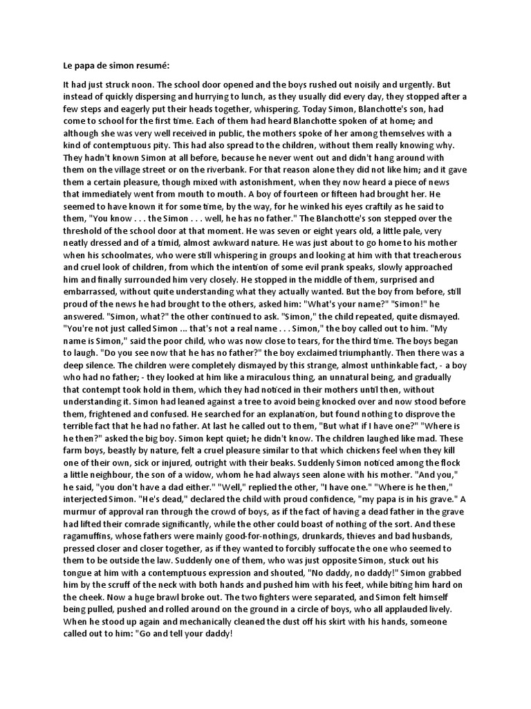 Le papa de simon english text pdf