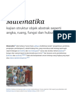 Matematika - Wikipedia Bahasa Indonesia, Ensiklopedia Bebas