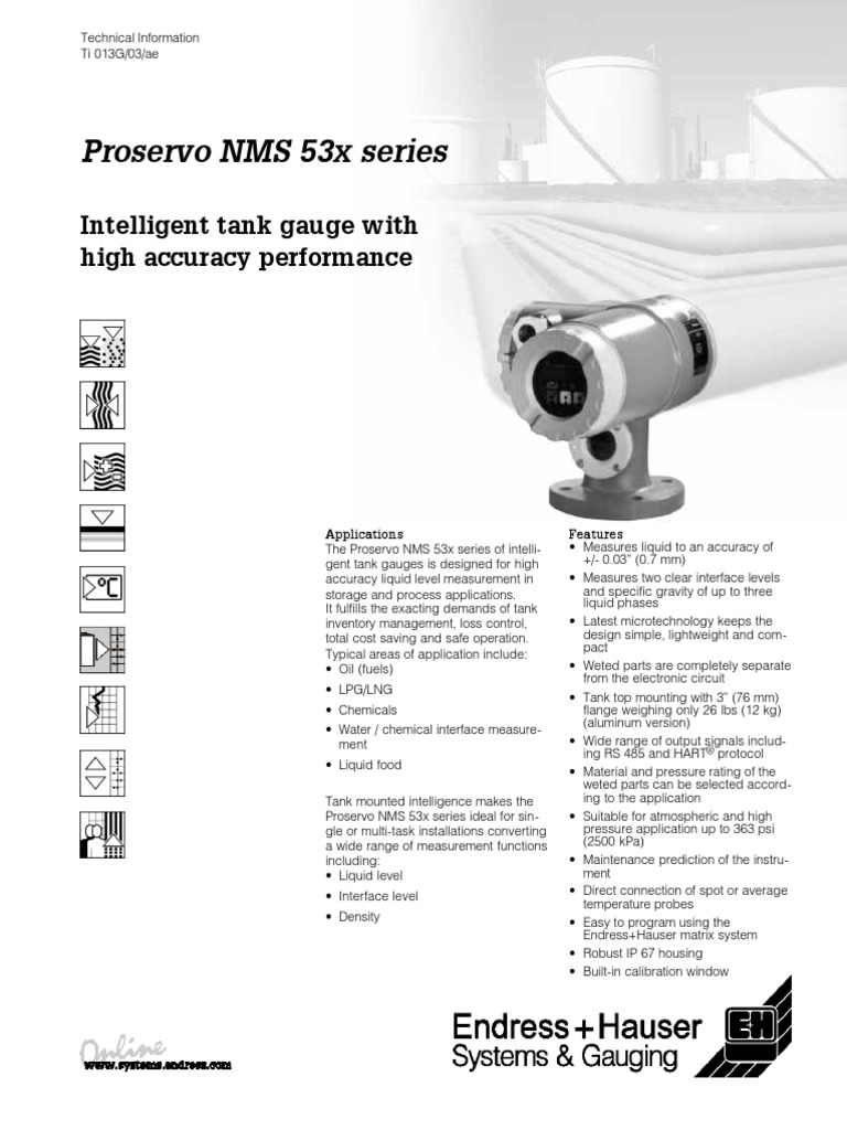 Servo Level Gauge : Tank Gauging Systems – MKEAYJ