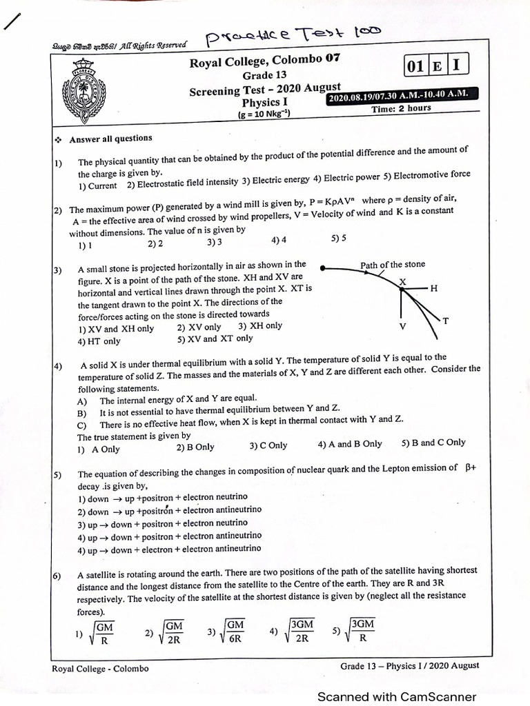 Practice Test 100 | PDF