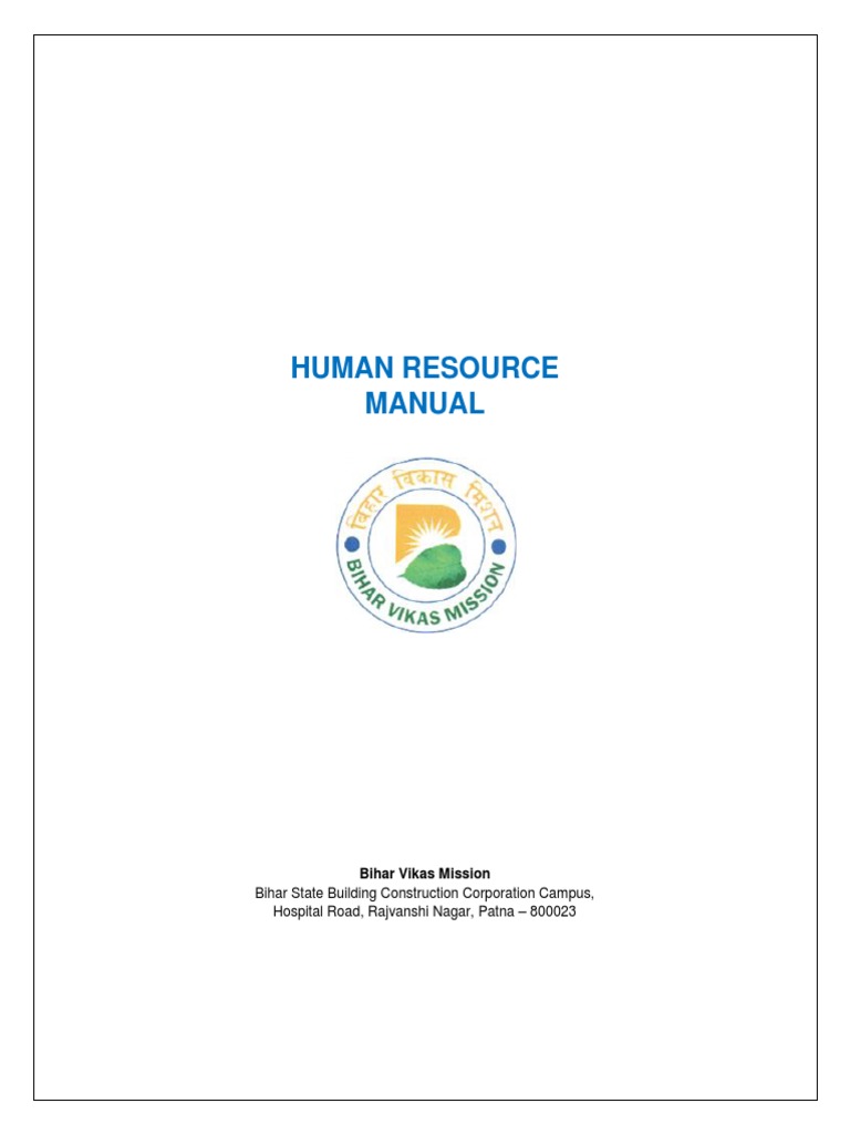 Bihar Vikas Mission HR Manual | PDF | Recruitment | Payroll Tax