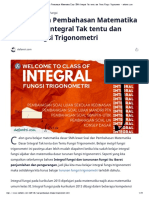 Soal Matematika SMA - Integral Tak Tentu Dan Tentu Fungsi Trigonometri