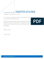 Nom Du Destinataire: Da Te