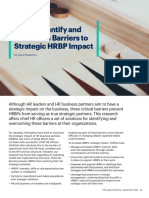 How To Identify and Overcome Barriers To Strategic HRBP Impact