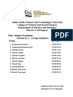 Physics LAB Report Simple Pendulum