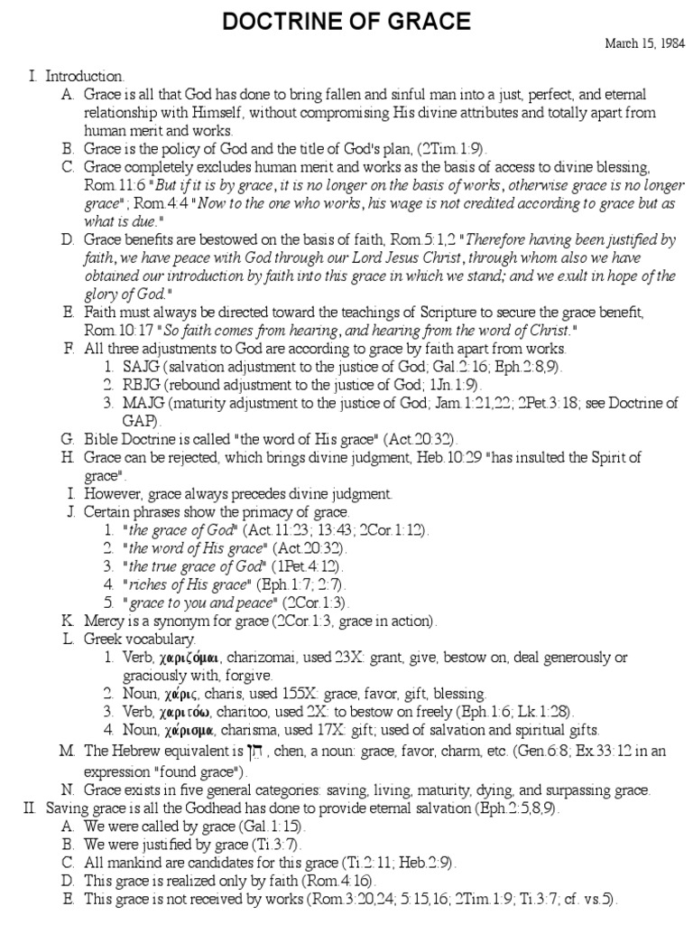 Grace PDF Grace In Christianity Divine Grace