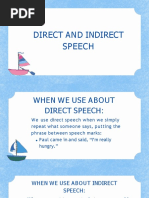 Direct and Indirect Speech