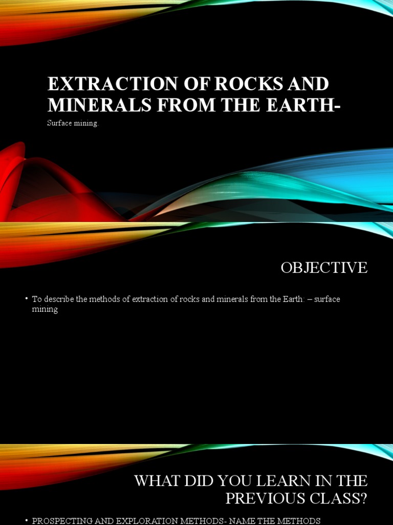 Surface Mining Methods & Impacts | PDF | Surface Mining | Mining