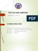 PDIT - Second Semester Lecture Note