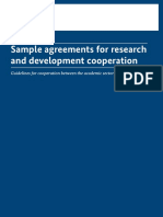 Sample Agreements For Research and Development Cooperation