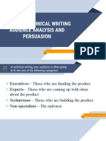 Types of Technical Writing Audince Analysis and Persuasion Report - Eeng305