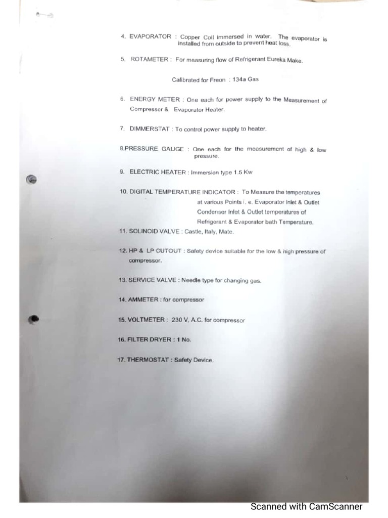 Refrigeration Cycle Lab PDF