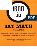 1600 Sat Math Orange Book Volume 1