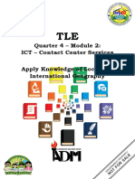 TLE ICT Contact Center Services 9 - q4 - Mod2 - Apply Knowledge of Local and International Geography