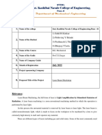 Laser Beam Machining Project Synopsis