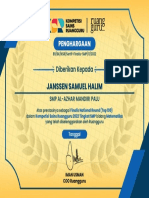 Janssen Samuel Halim - Sertifikat Finalis Ksr 2022