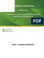 Commission 2 Communal Land Governance and Institutional Arrangements