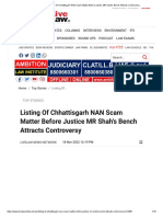 Listing of Chhattisgarh NAN Scam Matter Before Justice MR Shah's Bench Attracts Controversy