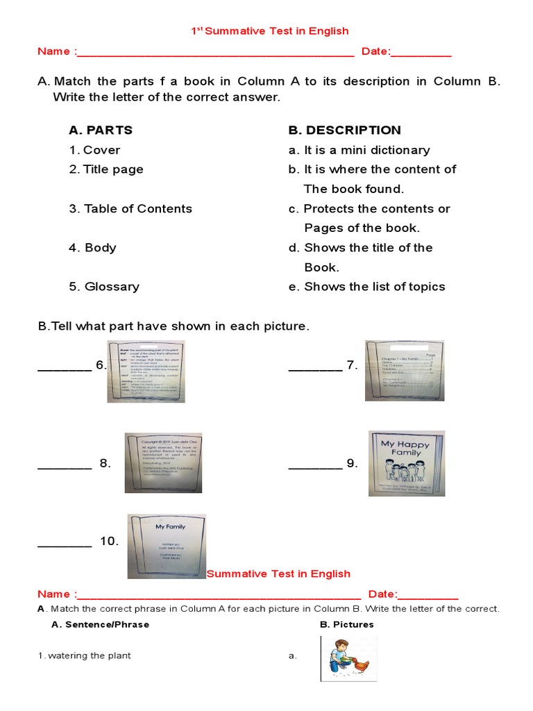 Q2 English Summative Test Pdf Books
