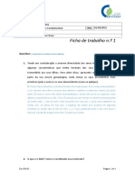 Curso Conclusão 12o ano - Ficha de trabalho n.o 1